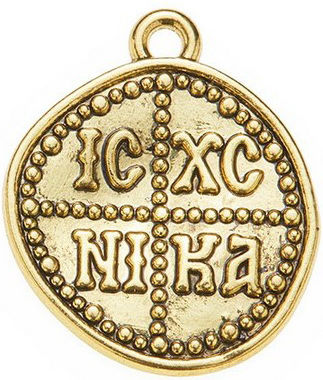Metallisch Anhänger-Motiv für Schmuck Gold 2.4x2cm.