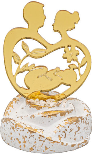 Keramikstein Familie Hochzeit Taufe Gold Plexi 8cm M106r