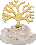 Ceramic Tree of Life Gold Plexi Pebble 8cm M108r
