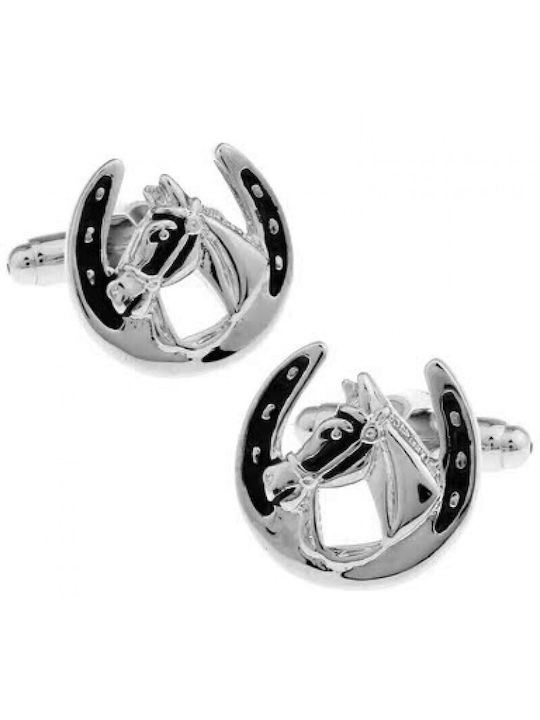 Horse Petal Silver Cufflinks