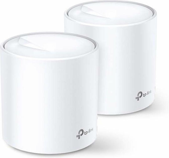TP-LINK Deco X20 v4 Rețea WiFi Mesh Punct de acces Wi-Fi 6 Banda Duală (2.4 și 5GHz) în Kit dublu