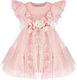 Sugar N Spice Pink Baptism Dress made of Lace