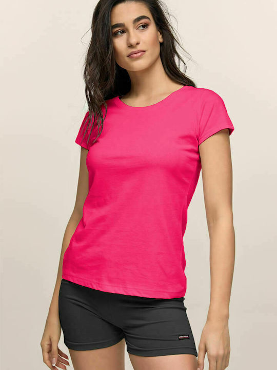 Bodymove Damen Sport T-Shirt Fuchsia
