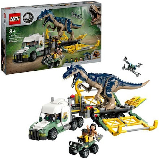 LEGO Jurassic World Allosaurus Transport Truck for Ages 8+ 588 Pieces