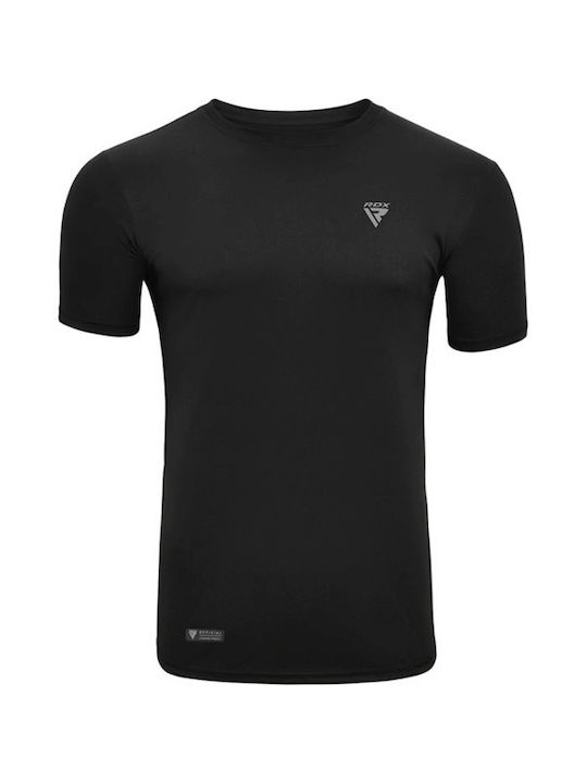 RDX Ανδρικό Αθλητικό T-shirt Κοντομάνικο Black
