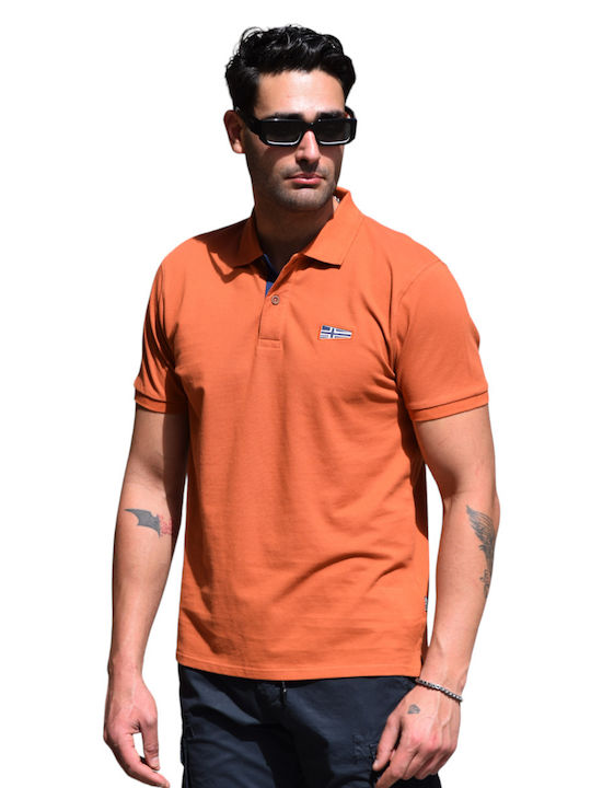 North Star Men's Blouse Polo Orange