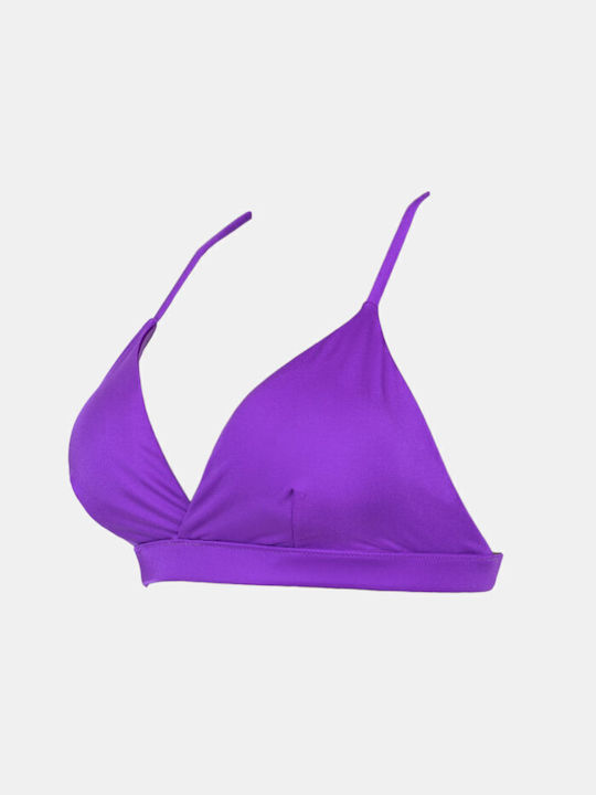 Rock Club Padded Sports Bra Bikini Top Purple