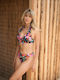 Solano Swimwear Bikini Swim Top with Ruffles Multicolour