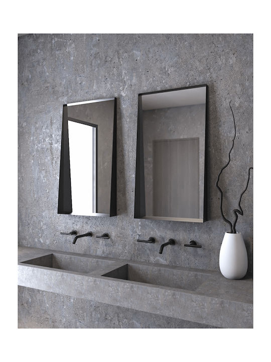 Iron Καθρέπτης Μπάνιου από Μέταλλο με Ράφι 50x90cm Λευκός