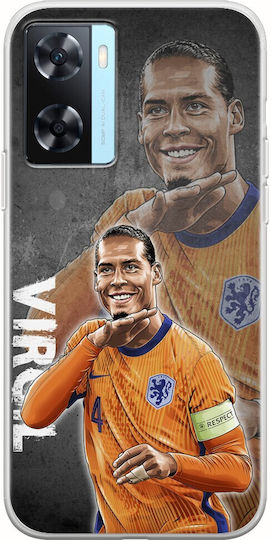 Евро 2024 Virgil Van Dijk Oppo A77 5g гъвкав калъф от прозрачен силикон