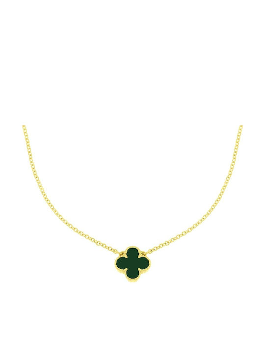 Eforo Colier Din Aur Galben 14 Carate Verde
