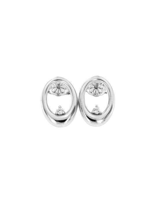 Eforo Earrings made of Platinum with Stones