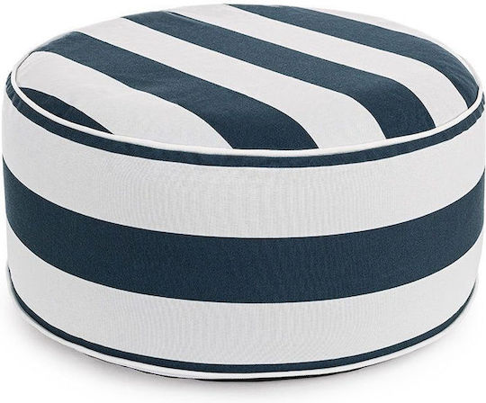 Пуф За Табуретка Бъркани Столове И Пуфове Stripes Син 53x53x23см