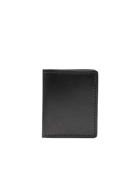 The Dust Company Men's Leather Card Wallet Black