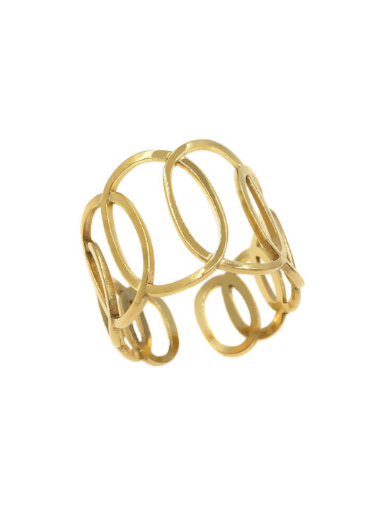 Women's Gold Plated Steel Ring