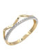Sof.Istico Damen Ring Ehering mit Zirkonia aus Weißgold 14K