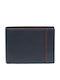 Leather Men's Wallet Classic with RFID Blue
