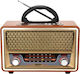 Meier M-157BT Retro Tabletop Radio Rechargeable...