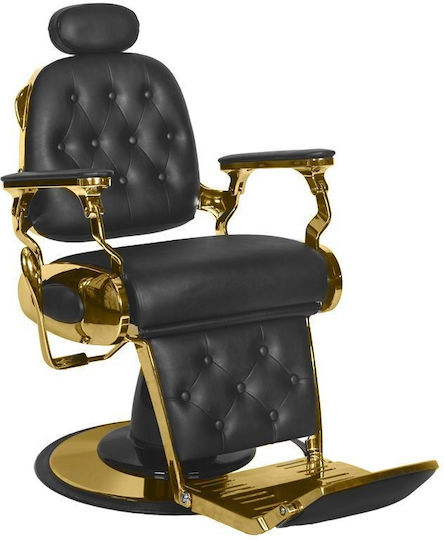 Barber Equipment Καρέκλα Κουρείου Μαύρη με Ρυθμιζόμενο Ύψος