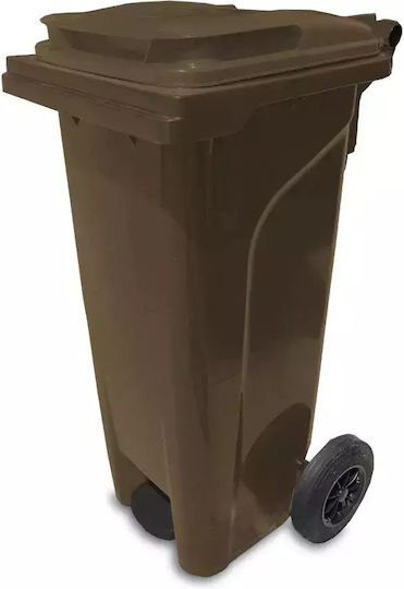 Green City International Plastic Waste Bin 80lt Brown