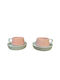 Set of Cups Coffee Porcelain Pink 2pcs