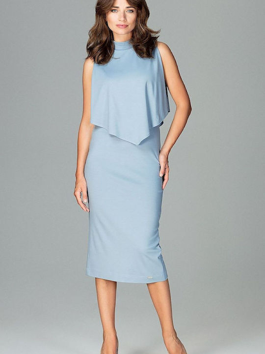 Lenitif Midi Evening Dress Blue