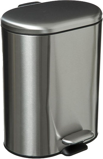 5Five Inox Καλαθάκι Μπάνιου 6lt Γκρι