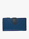 Leather Women's Wallet Classic Blue