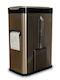Green City International Metallic Toilet Brush and Basket Set 7lt Bronze