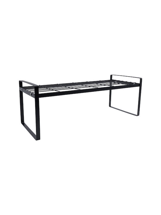 Uncle George Wall Mounted Bathroom Shelf Metallic 51x21x18.5cm Black
