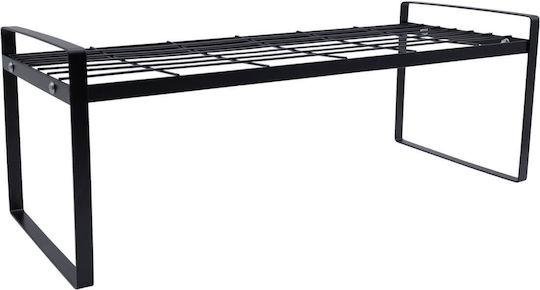 Uncle George Montat pe perete Raft Baie Metal 51x21x18.5cm Neagră