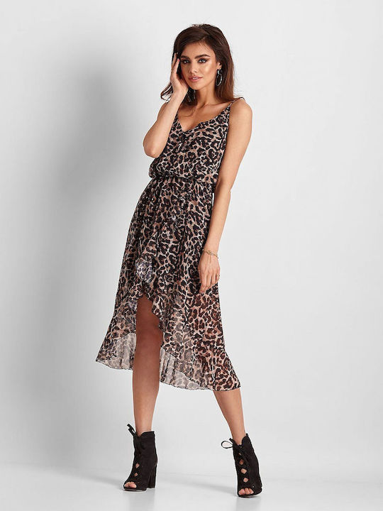 Ivon Βραδινό Φόρεμα Animal Print