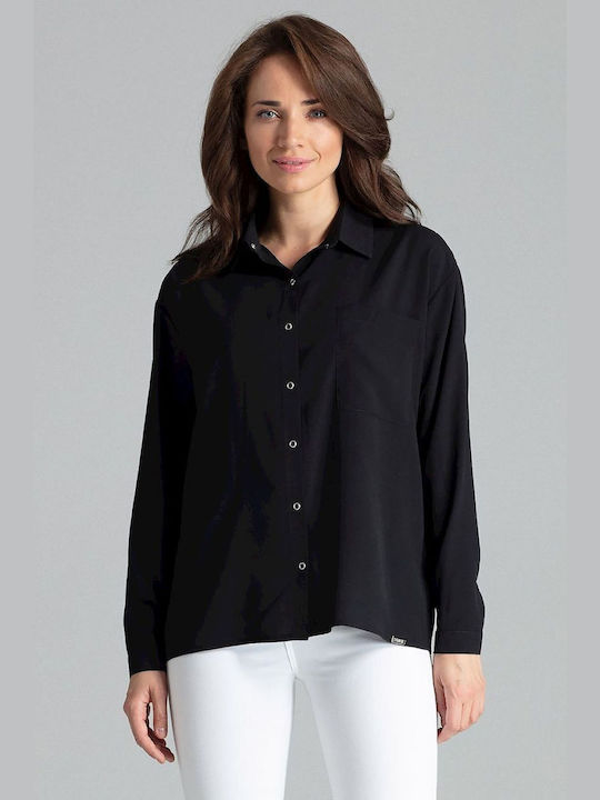 Lenitif Women's Blouse Long Sleeve Black