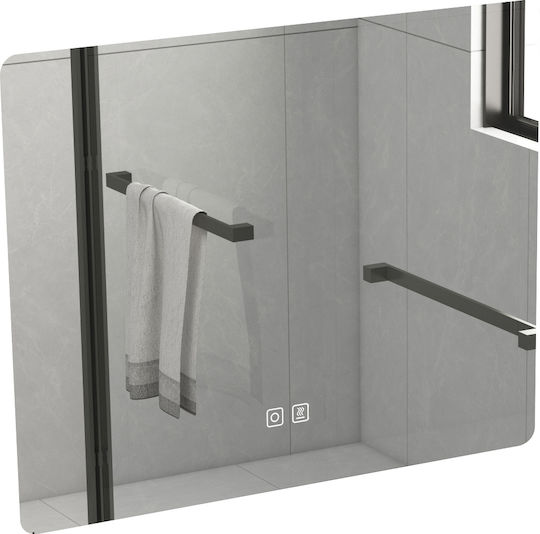 Martin Bathroom Mirror Led Touch 100x70cm White