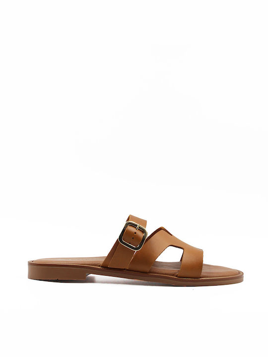Lias Mouse Leather Women's Sandals Brown