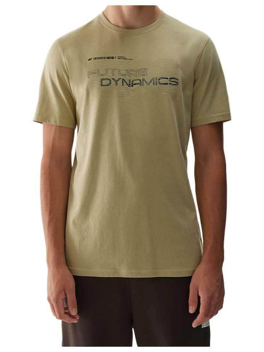 4F Ανδρικό T-shirt Κοντομάνικο Χακί