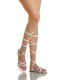 Flache Sandalen für Damen in Weiß Farbe