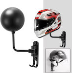 Wall-Mounted Metal Helmet and Motorcycle Jacket Holder - Black OEM