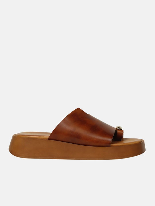 InShoes Piele Sandale dama Pantofi cu platformă în Tabac maro Culoare