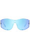 Quay Australia Sunglasses with Silver Metal Frame and Light Blue Mirror Lens NO-NS