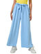 Potre Damen Stoff Palazzo-Hose Hellblau