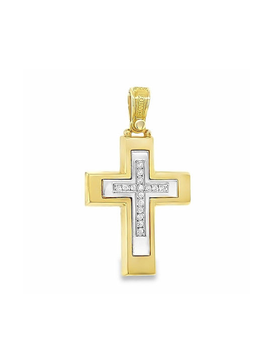 Xryseio Damen Gold Kreuz 14K