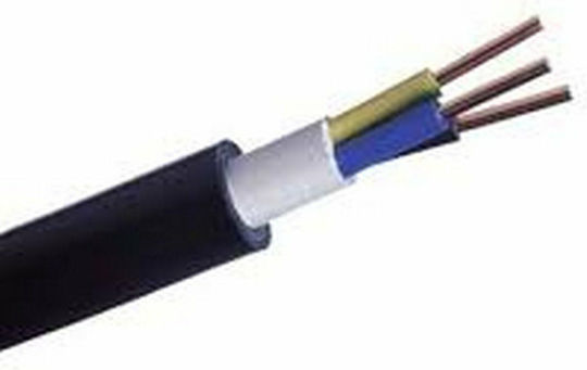 Nexans NYY E1VVU Power Cord Type NYY With 3x2.5mm² Cable Properties In Black Colour 100m