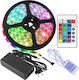 Ταινία LED 220V RGB Φως 5m Τύπου SMD5050 με Τροφοδοτικό