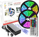 LED-Streifen 220V RGB Licht 2x5m Typ SMD5050 mit Netzteil & Fernbedienung