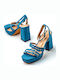 Sandals with Strass Blue