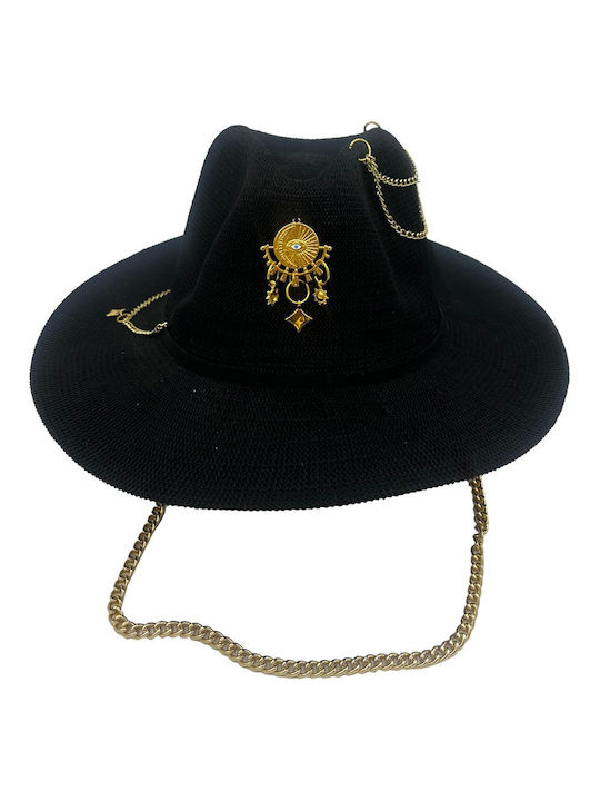 LiebeQueen Wicker Women's Hat Black