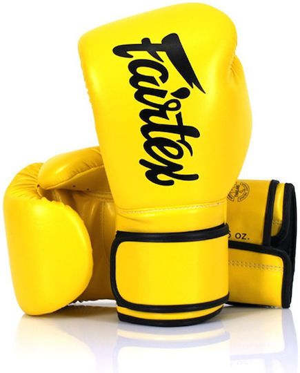Fairtex Boxhandschuhe aus Synthetikleder für Kampf Gelb