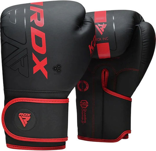 RDX Boxhandschuhe aus Synthetikleder für Kampf Rot