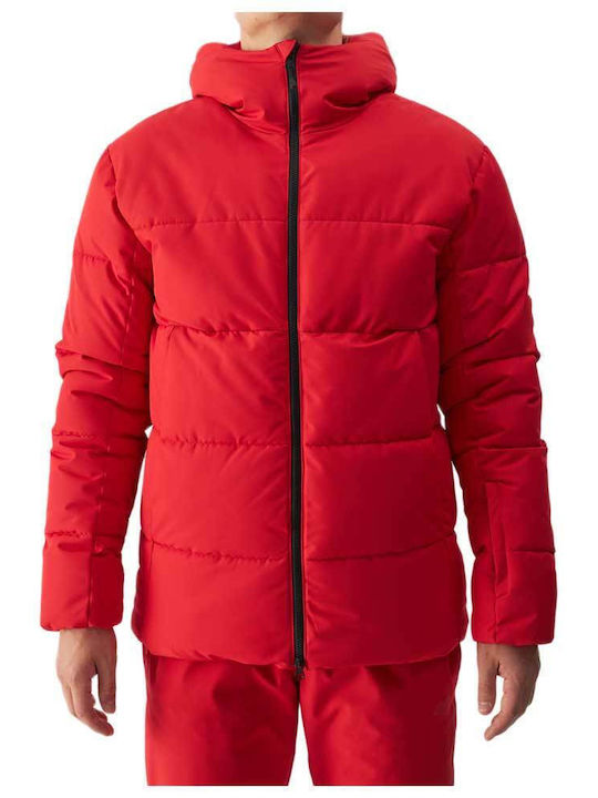 4F Herren Jacke Lässig Rot